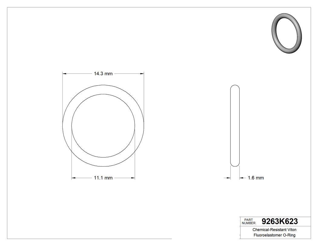 Technical drawing - 9263K623